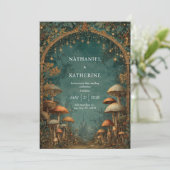 神秘的な森のアーチとキャッスルビュー結婚ズ 招待状 (スタンド正面)