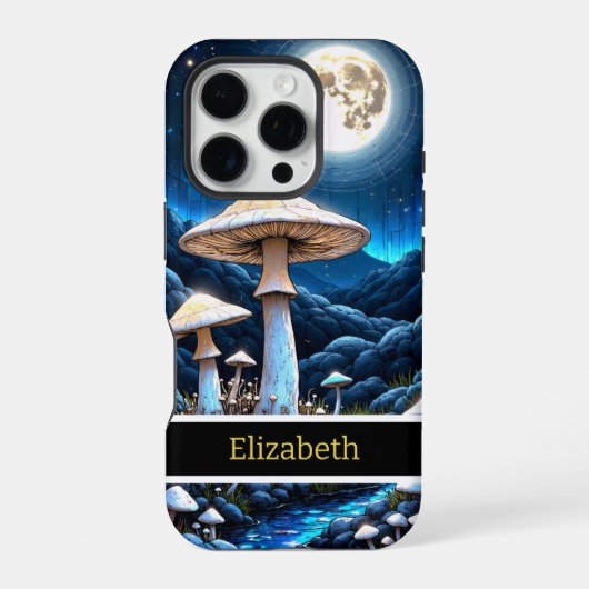 神秘的な森のキノコ iPhoneケース (裏面)