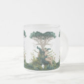神秘的な森のミューズ芸術的 – 曇りガラスのマグカップ フロストグラスマグカップ (正面右)
