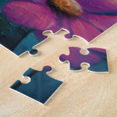 神秘的な森の中でふわふわした猫 ジグソーパズル (側面)