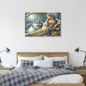 神秘的な森の中の月光の魅惑36x24 キャンバスプリント (インサイチュ (寝室))