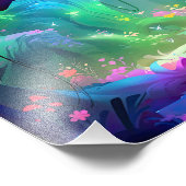 神秘的な森の天空の青 フォトプリント            (角)