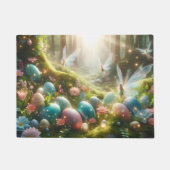 神秘的な森の妖精 魔法の春の卵 ドアマット (正面)