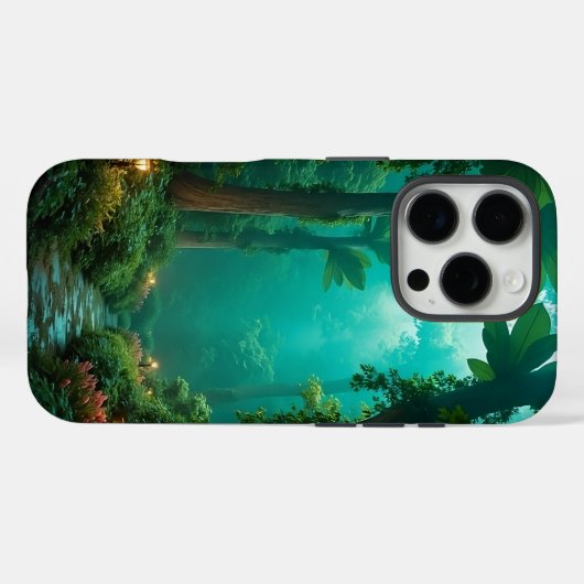 神秘的な森の日の出iPhoneケーユニークス Case-Mate iPhoneケース (裏面 (横))