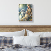 神秘的な森の月の魅力満点8x10 キャンバスプリント (インサイチュ (寝室))