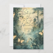 神秘的な森の結婚式のご案内 招待状 (正面)
