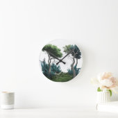 神秘的な森の道 – 自然インスパイア芸術的壁 ラウンド壁時計 (ホーム)