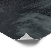 神秘的な森の黄金の滝 ポスター (角)