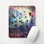 神秘的な森林およびワタリガラスの月のマウスパッド マウスパッド (マウス)