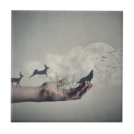 神秘的な森林 タイル (正面)