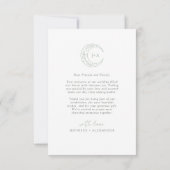 神秘的な植物学結婚の サンキューカード (裏面)