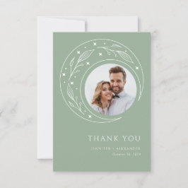 神秘的な植物学結婚の サンキューカード