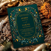 神秘的な植物学結婚の 招待状