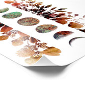 神秘的な植物性の秋の月のサイクルブーケ フォトプリント            (角)