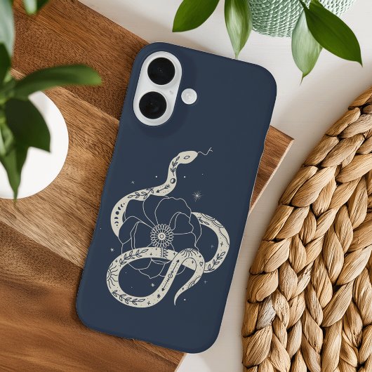 神秘的な植物性ヘビイラストレーション Case-Mate iPhoneケース