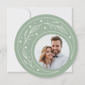 神秘的な植物結婚式の日付カードを保存 (裏面)