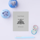 神秘的な死の蛾タトゥーアフターケアの指示 チラシ (シングル)