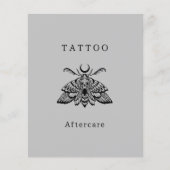 神秘的な死の蛾タトゥーアフターケアの指示 チラシ (正面)