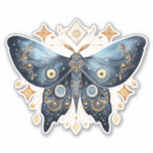 神秘的な水の色ブルーと金ゴールドナイトモス シール (正面)