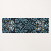 神秘的な水の色ブルーと金ゴールドナイトモス ヨガマット (正面(横))