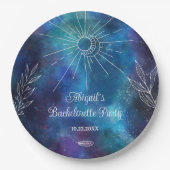 神秘的な水カラーバチェロレッテ ペーパープレート (正面)