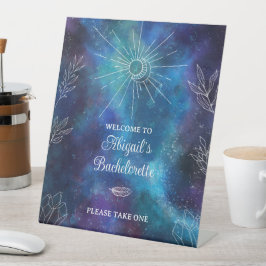 神秘的な水カラーバチェロレッテ 台座サイン