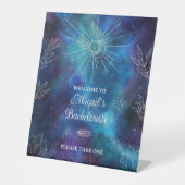 神秘的な水カラーバチェロレッテ 台座サイン (正面)