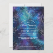 神秘的な水カラーバチェロレッテ 招待状 (正面)