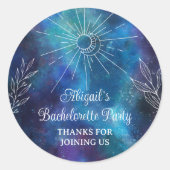神秘的な水彩画の独身最後の夜の会 ラウンドシール (正面)