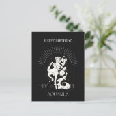 神秘的な水瓶座の誕生日おめでとう ポストカード (スタンド正面)