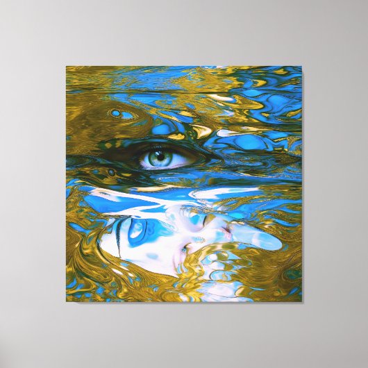 神秘的な水 キャンバスプリント (正面)