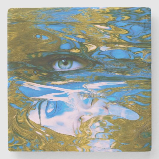 神秘的な水 ストーンコースター (正面)