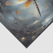 神秘的な洞窟の中のスチームパンクのトンボ 薄葉紙 (詳細)