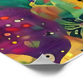 神秘的な流れ – サイケデリック抽象芸術・エナジー・アート ポスター (角)