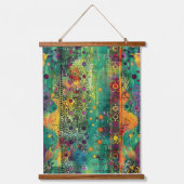 神秘的な流れ – サイケデリック抽象芸術・エナジー・アート 吊り下げ型タペストリー (正面)