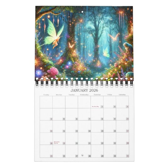 神秘的な浮島カレンダー カレンダー (1月 2026)