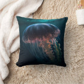 神秘的な海クラゲ クッション (ブランケット)