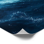 神秘的な海マーメイドサイレンのカラフルテールアート ポスター (角)