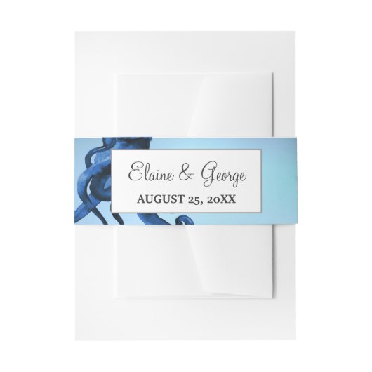 神秘的な海結婚タコ 招待状ベリーバンド (正面例)