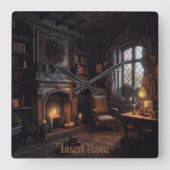 神秘的な海辺の場所 スクエア壁時計 (正面)