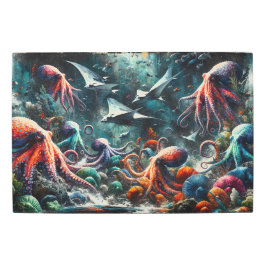 神秘的な深さ：オセアニック・バルのオクトプス&マンタ メタルプリント