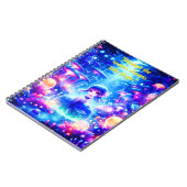 神秘的な深さ – チビ（小さくかわいく書いた感じ）マーメイドグローノートブック ノートブック (左側)