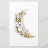 神秘的な満月ボヘミアンピンク文房具紙 便箋 (裏面)