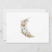 神秘的な満月ボヘミアン結婚ピンク 招待状 (裏面)