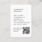 神秘的な滝QRコード 名刺 (裏面)