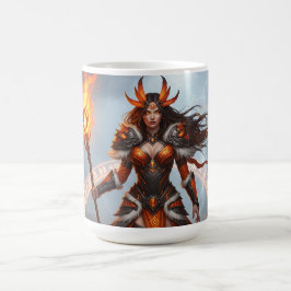 神秘的な炎のシャーマンマグ コーヒーマグカップ