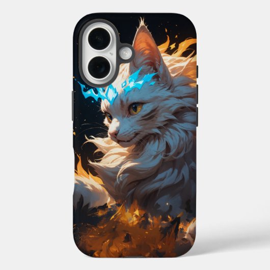 神秘的な炎の猫なじみ Case-Mate iPhoneケース (裏面)