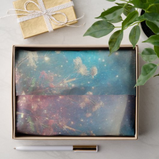 神秘的な牧草地の馬と女の子のデコページ 薄葉紙 (ギフト)