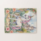 神秘的な牧草地ユニコーン ジグソーパズル (横)