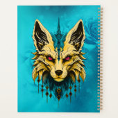 神秘的な狐の頭、高貴で神秘的。 プランナー手帳 (裏面)